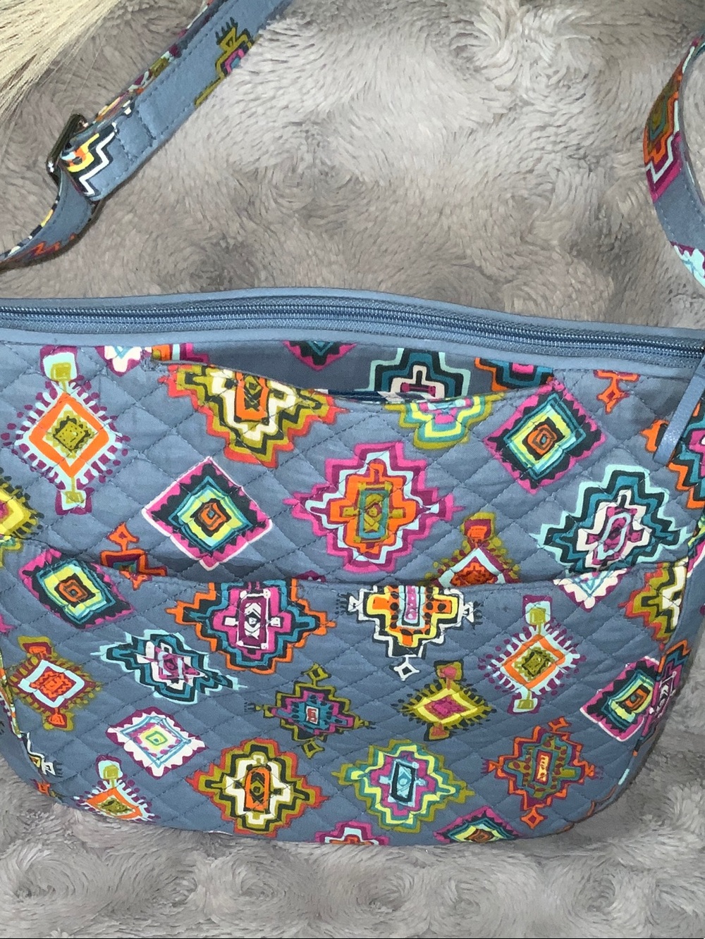 Vera Bradley Quilted Pattern Crossbody Bag&wallet - Picture 3 of 16